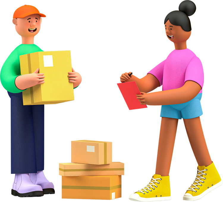 3D Business Elements Parcel Delivery